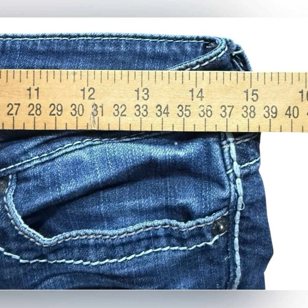 Big Star Maddie Bermuda Denim Shorts Sz26 Medium Wash Western - Picture 5 of 12